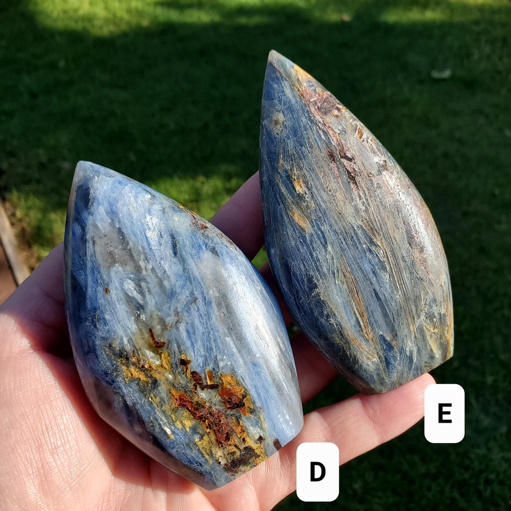 Flashy Blue Kyanite Flame - Calming, Clarity, Connection, Communication, Balances Chakras - Kyanite Crystal Flame Gemstone