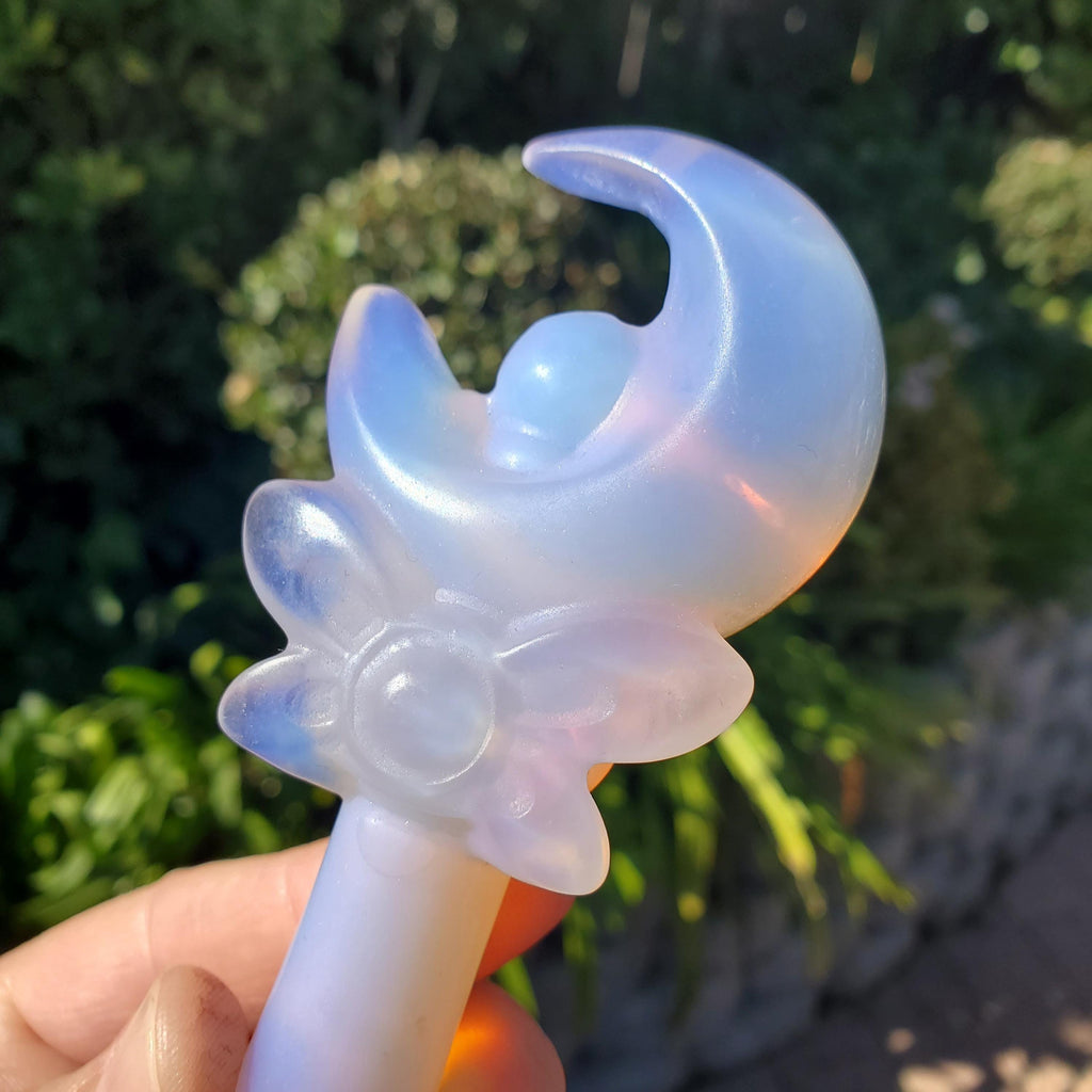 Pink Opalite Wand - Confidence, Boost Inner Power, Stabilizing - Magic Fairy Wand Healing Stone Crystals Gemstones