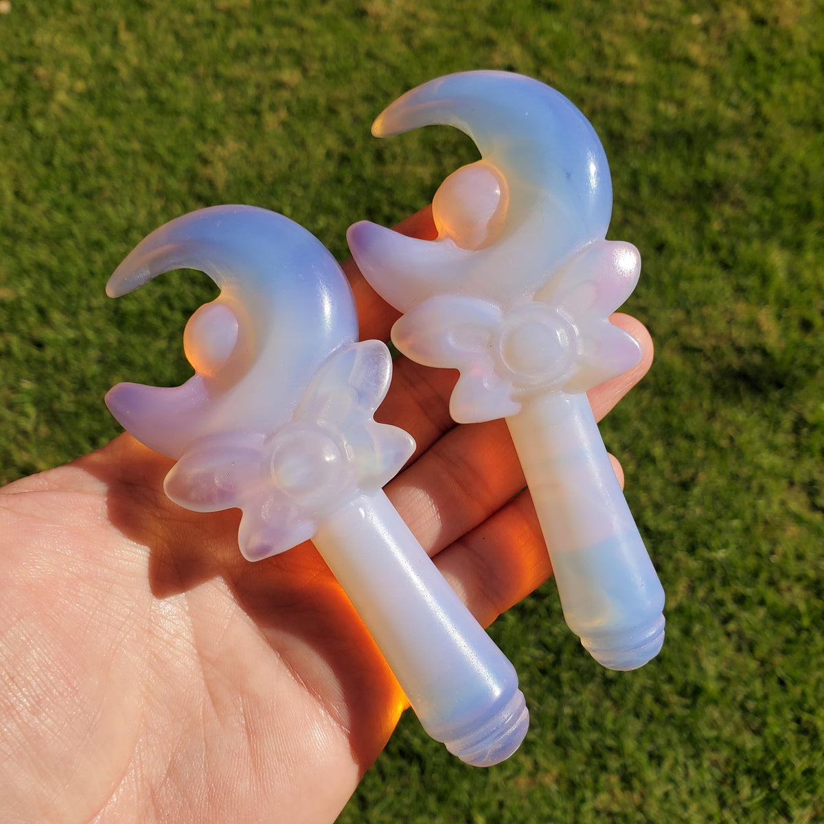 Pink Opalite Wand - Confidence, Boost Inner Power, Stabilizing - Magic Fairy Wand Healing Stone Crystals Gemstones