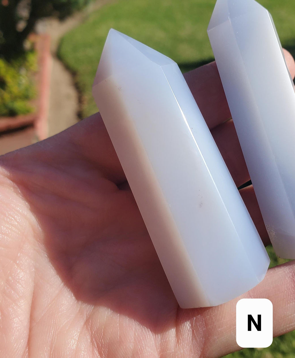 Blue Chalcedony Tower - Protective, Absorbs Negativity, Encourages Empathy, Calming - Chalcedony Crystal Point Healing Gemstones