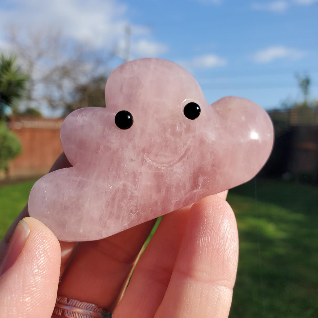Happy Rose Quartz Cloud - Unconditional Love, Compassion, Kindness, Self Love - Standing Pink Cloud Crystal Stone Healing Gemstones