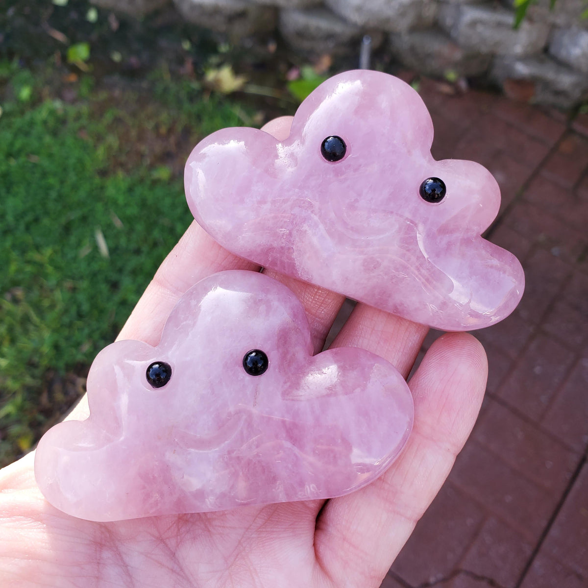 Happy Rose Quartz Cloud - Unconditional Love, Compassion, Kindness, Self Love - Standing Pink Cloud Crystal Stone Healing Gemstones