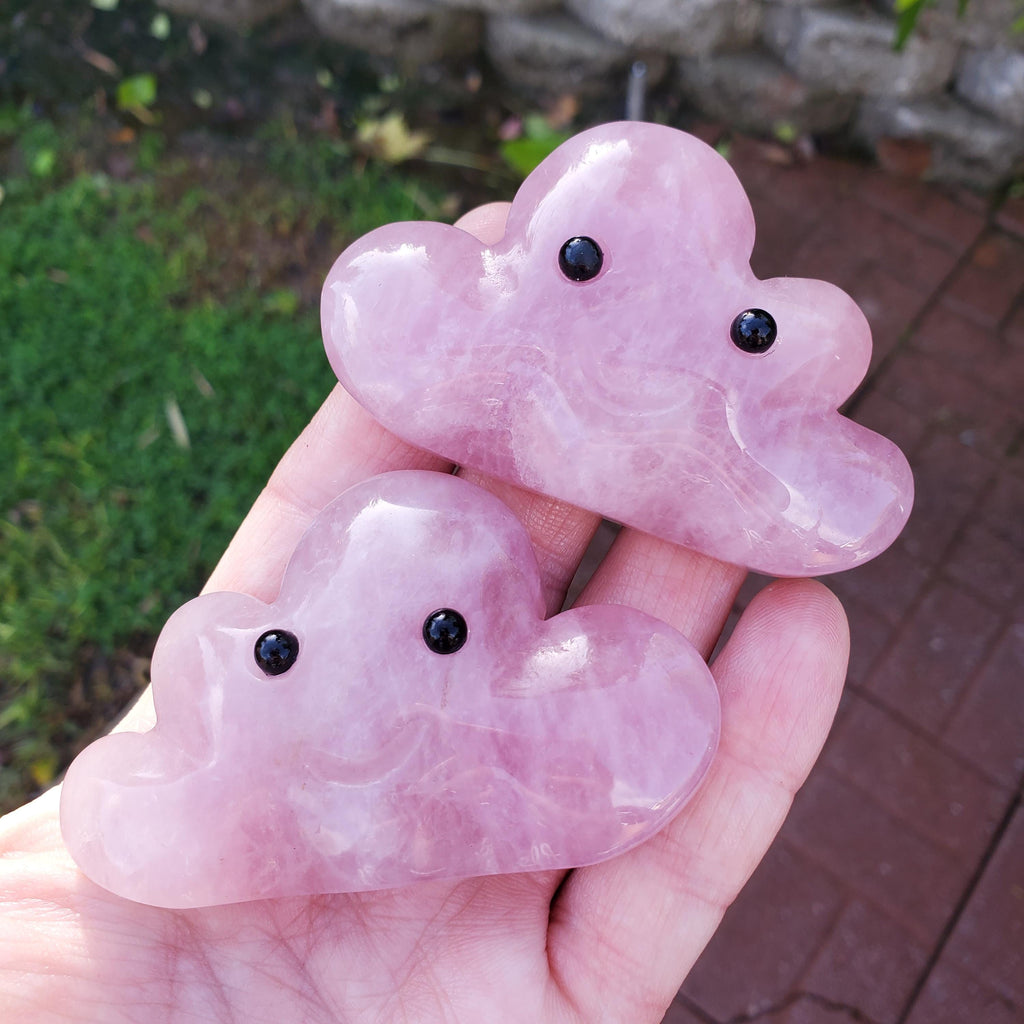 Happy Rose Quartz Cloud - Unconditional Love, Compassion, Kindness, Self Love - Standing Pink Cloud Crystal Stone Healing Gemstones