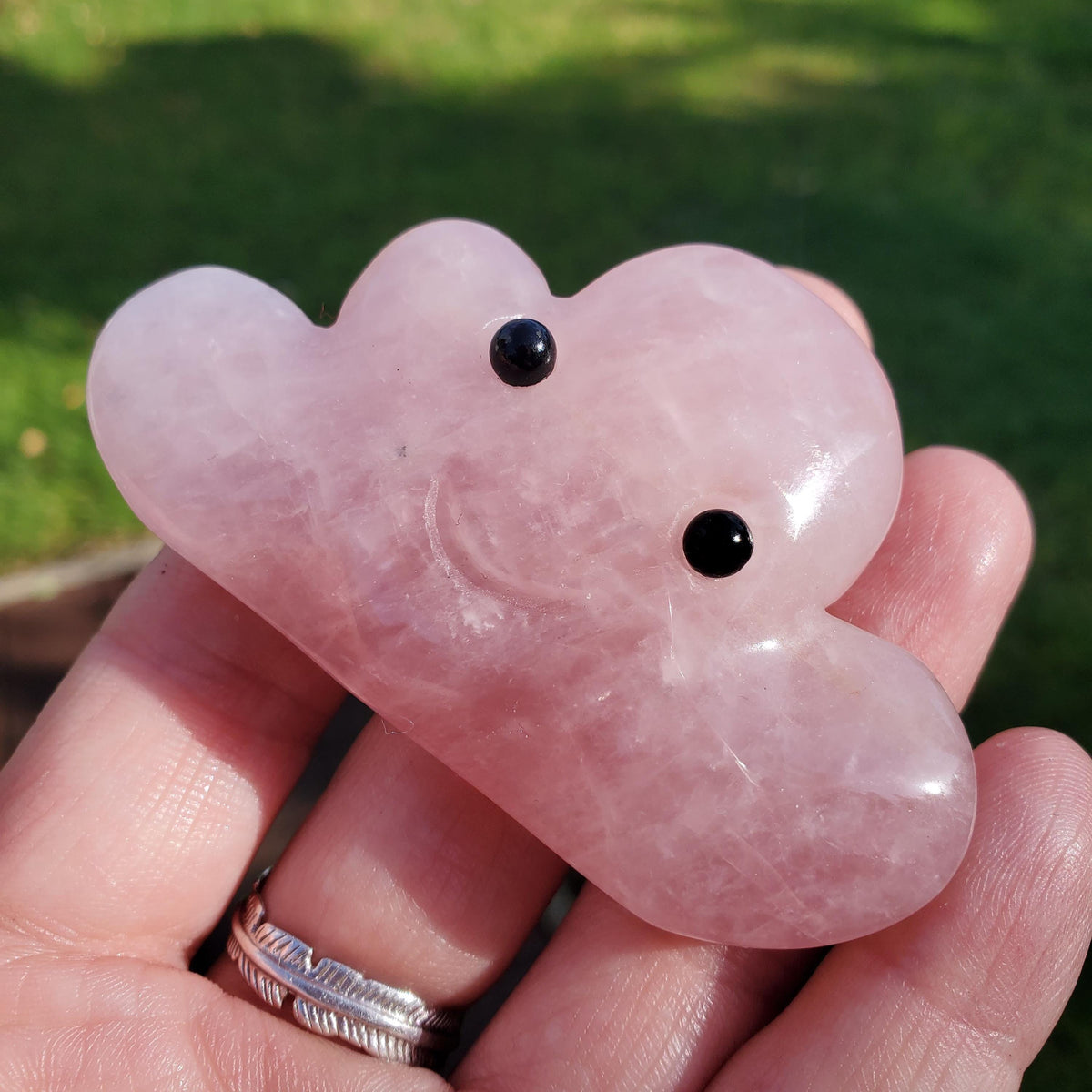 Happy Rose Quartz Cloud - Unconditional Love, Compassion, Kindness, Self Love - Standing Pink Cloud Crystal Stone Healing Gemstones