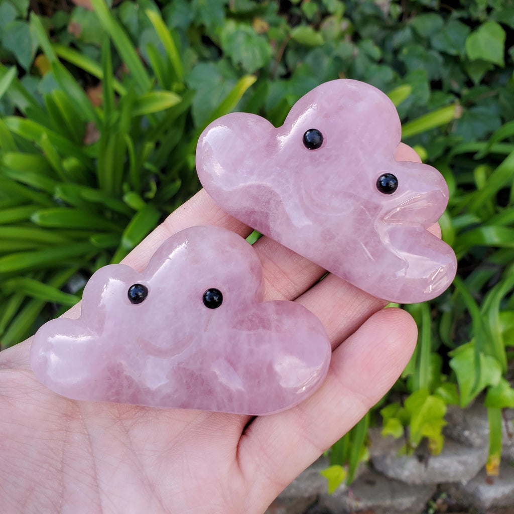 Happy Rose Quartz Cloud - Unconditional Love, Compassion, Kindness, Self Love - Standing Pink Cloud Crystal Stone Healing Gemstones