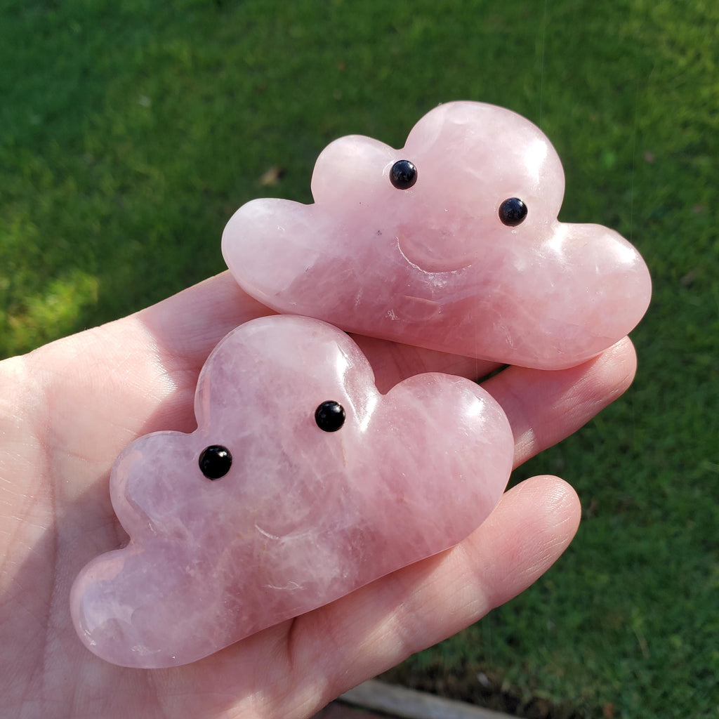Happy Rose Quartz Cloud - Unconditional Love, Compassion, Kindness, Self Love - Standing Pink Cloud Crystal Stone Healing Gemstones
