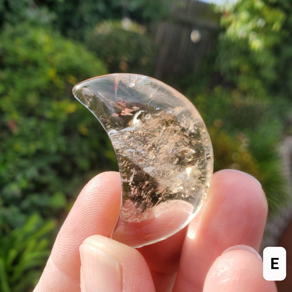 Small Citrine Moon - Abundance, Energizing, Creativity, New Beginnings - Citrine Golden Quartz Crystal Moon Healing Gemstone