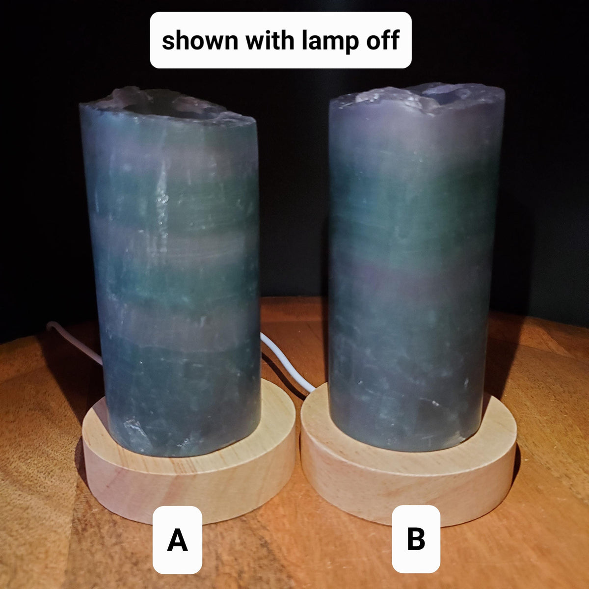 Green Rainbow Fluorite Lamp (2.15" wide) - Mental Clarity, Stability, Energetic Protection - Accent Light Mood Lighting Crystal Stone