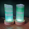 Green Rainbow Fluorite Lamp (2.15" wide) - Mental Clarity, Stability, Energetic Protection - Accent Light Mood Lighting Crystal Stone