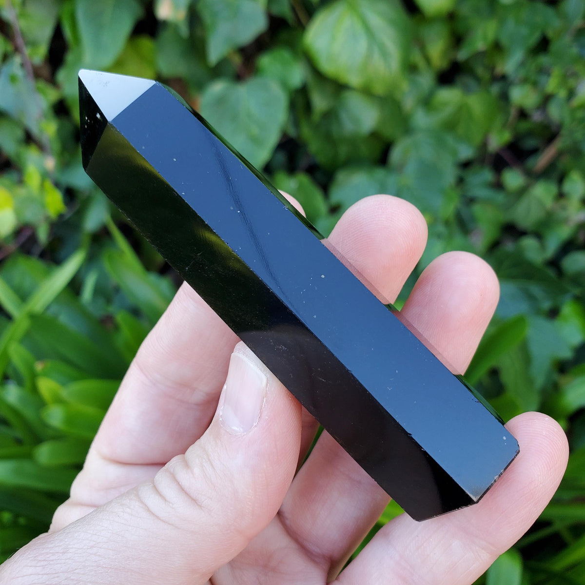 Gold Sheen Obsidian Tower - Self Reflection, Release Negative Energies - Golden Obsidian Black Point Healing Crystals
