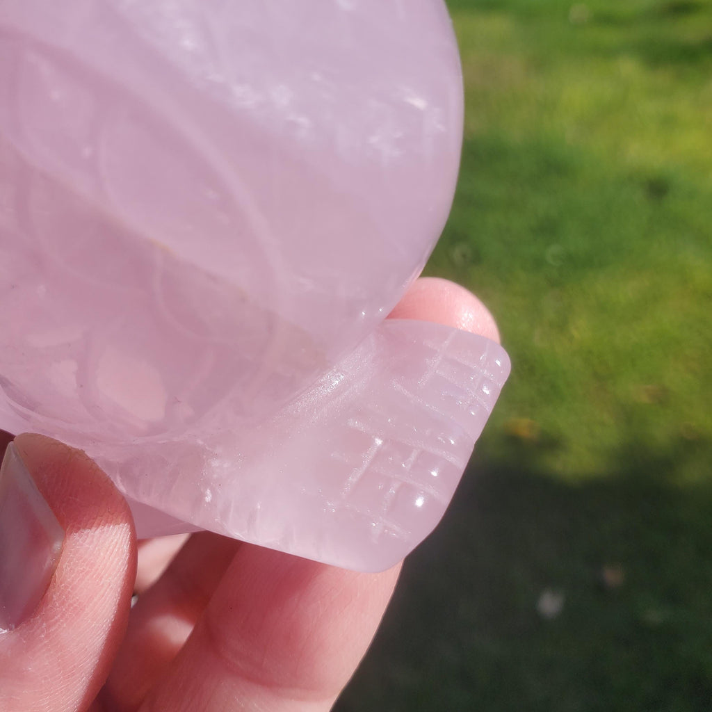 Rose Quartz Bird - Universal & Unconditional Love, Compassion, Kindness - Crystal Bird Carving Healing Gemstone