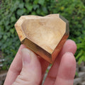 Faceted Brass Heart (made of Copper & Zinc) - Purify, Blocks Negativity, Wealth, Emotional Healing - Gold Heart Healing Gemstone Love Stone