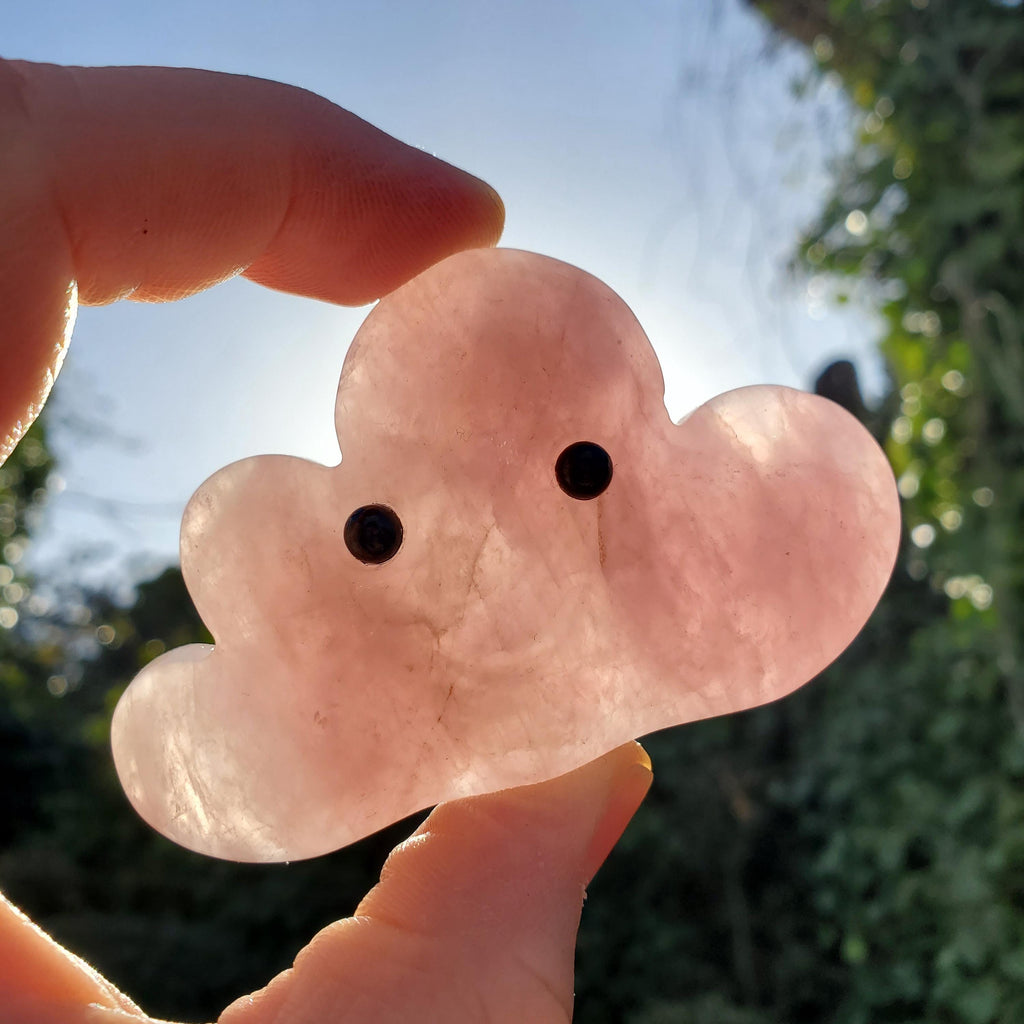 Happy Rose Quartz Cloud - Unconditional Love, Compassion, Kindness, Self Love - Standing Pink Cloud Crystal Stone Healing Gemstones
