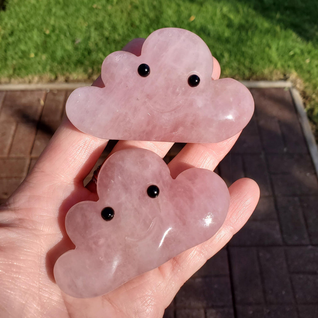 Happy Rose Quartz Cloud - Unconditional Love, Compassion, Kindness, Self Love - Standing Pink Cloud Crystal Stone Healing Gemstones