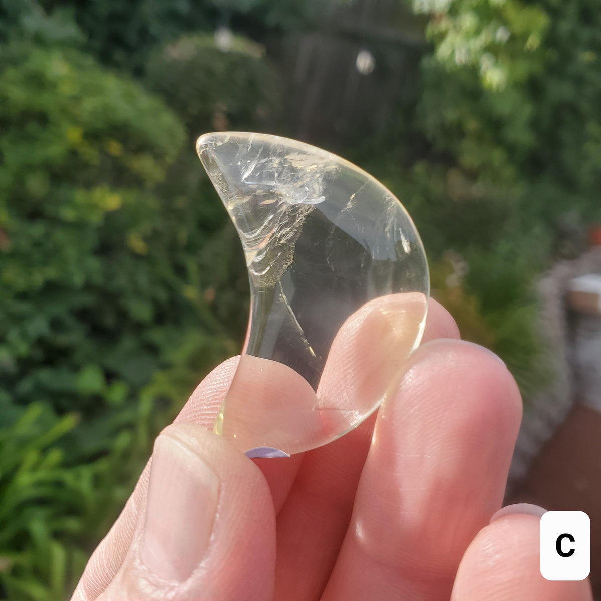 Small Citrine Moon - Abundance, Energizing, Creativity, New Beginnings - Citrine Golden Quartz Crystal Moon Healing Gemstone