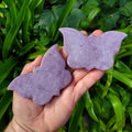 Purple Lepidolite Butterfly - Helps with Changes/Transitions, Stress Relief, Calming - Crystal Carving Home Decor Healing Gemstone