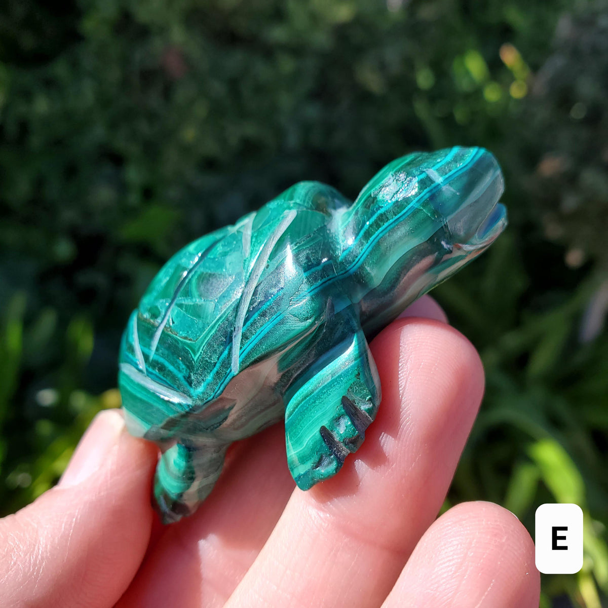 Malachite Turtle - Protection, Blocks EMF, Absorbs Negativity, Encourages Positive Change - Crystal Turtle Carving Healing Gemstone