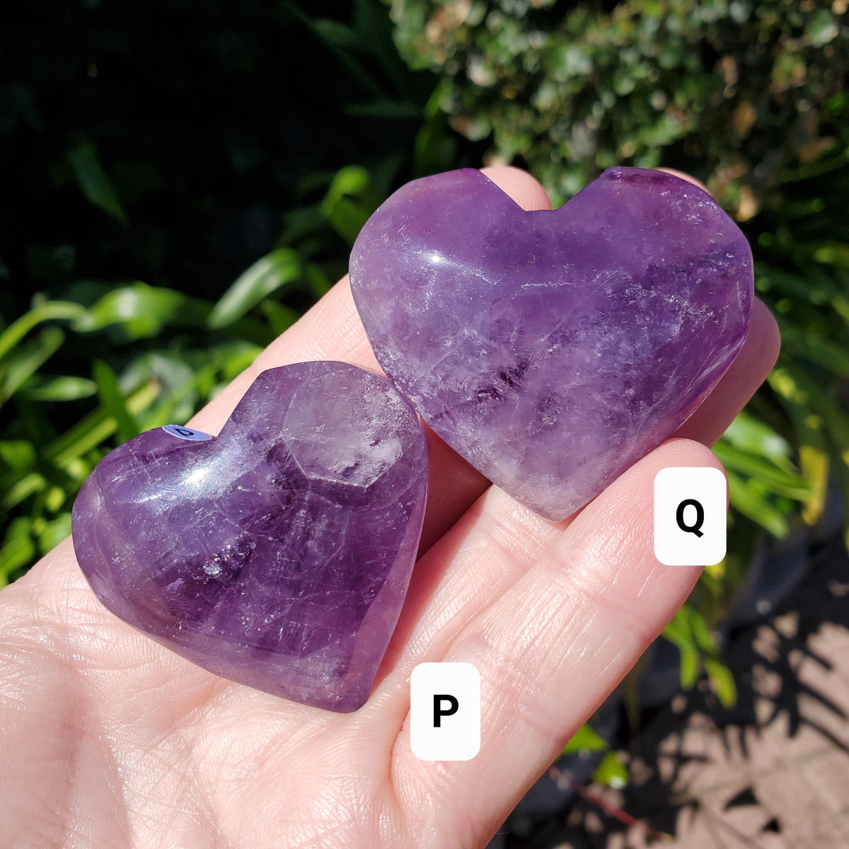 Small Amethyst Heart - Calming, Energetic Protection, Positivity, Connection - Purple Amethyst Puffy Crystal Heart Healing Gem