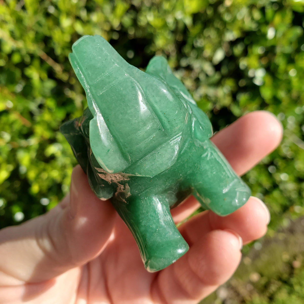 Green Aventurine Elephant - Prosperity, Manifestation, Wealth, Luck - Carved Crystal Elephant Healing Crystals Gemstones