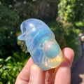 Cute Opalite Gnome - Confidence, Boost Inner Power, Stabilizing - Crystal Gnome Carving Healing Gemstones
