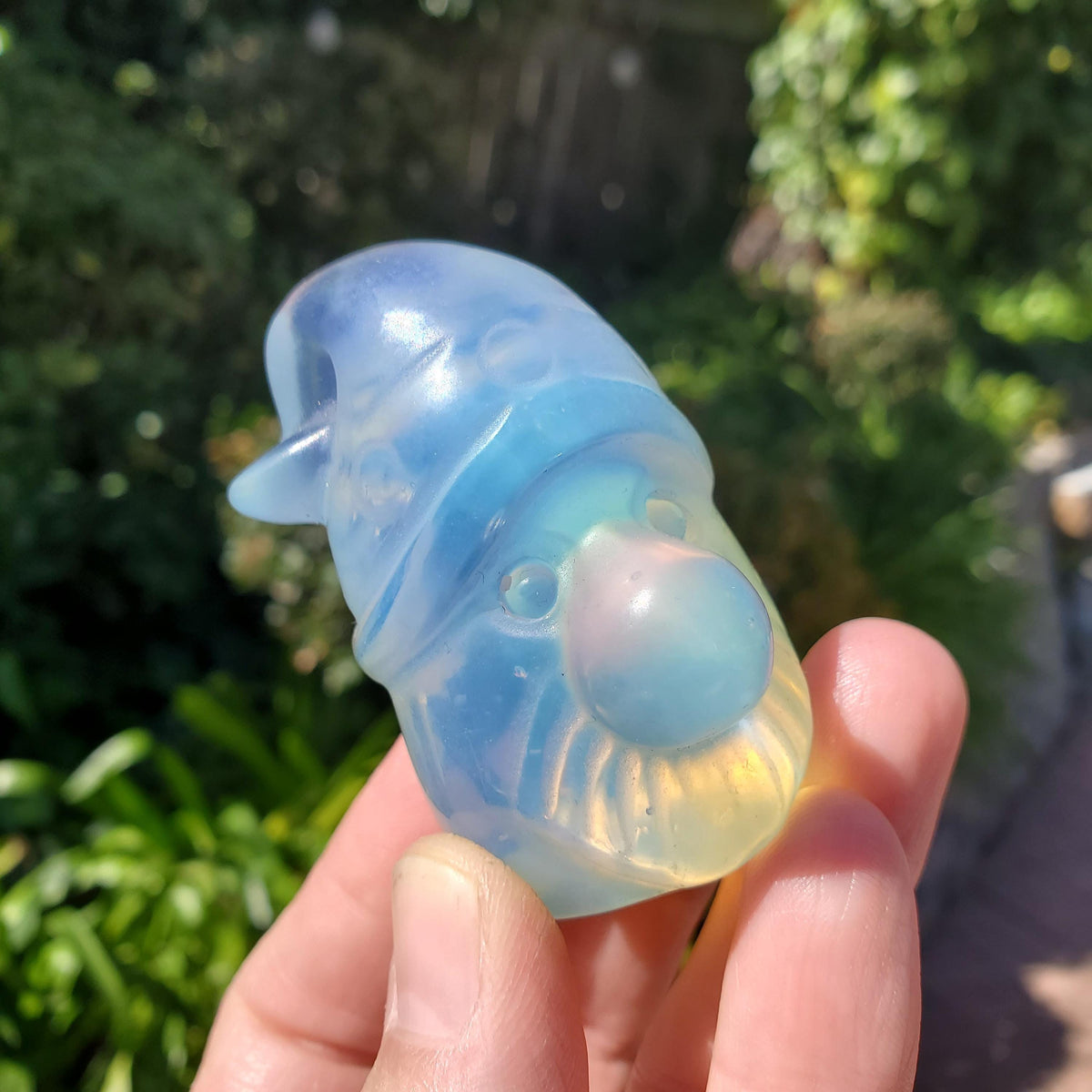 Cute Opalite Gnome - Confidence, Boost Inner Power, Stabilizing - Crystal Gnome Carving Healing Gemstones