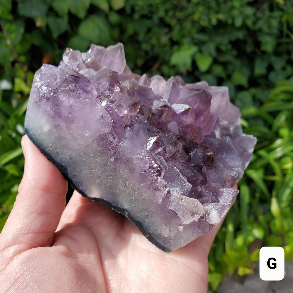 Chunky Amethyst Heart Cluster - Calming, Protection, Positivity - Purple Amethyst Geode Crystal Cluster Heart Healing Gemstones