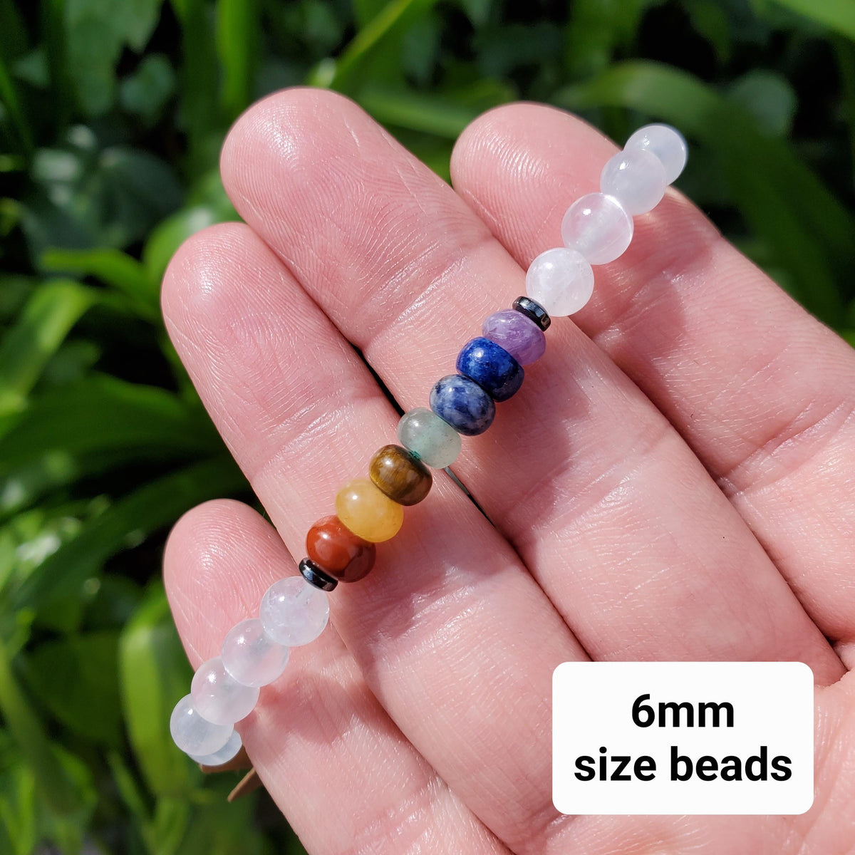 Chakra Bracelet - Grounding, Manifestation, Self Reflection, Prosperity, Wisdom, Strength, Awareness - Rainbow Handmade Crystal Jewelry