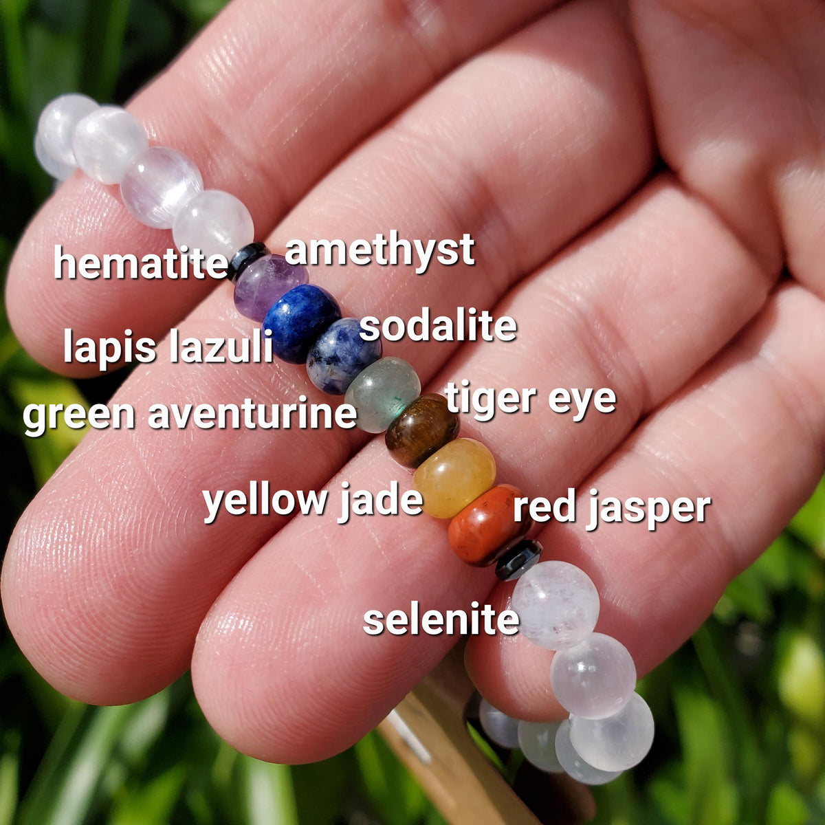 Chakra Bracelet - Grounding, Manifestation, Self Reflection, Prosperity, Wisdom, Strength, Awareness - Rainbow Handmade Crystal Jewelry