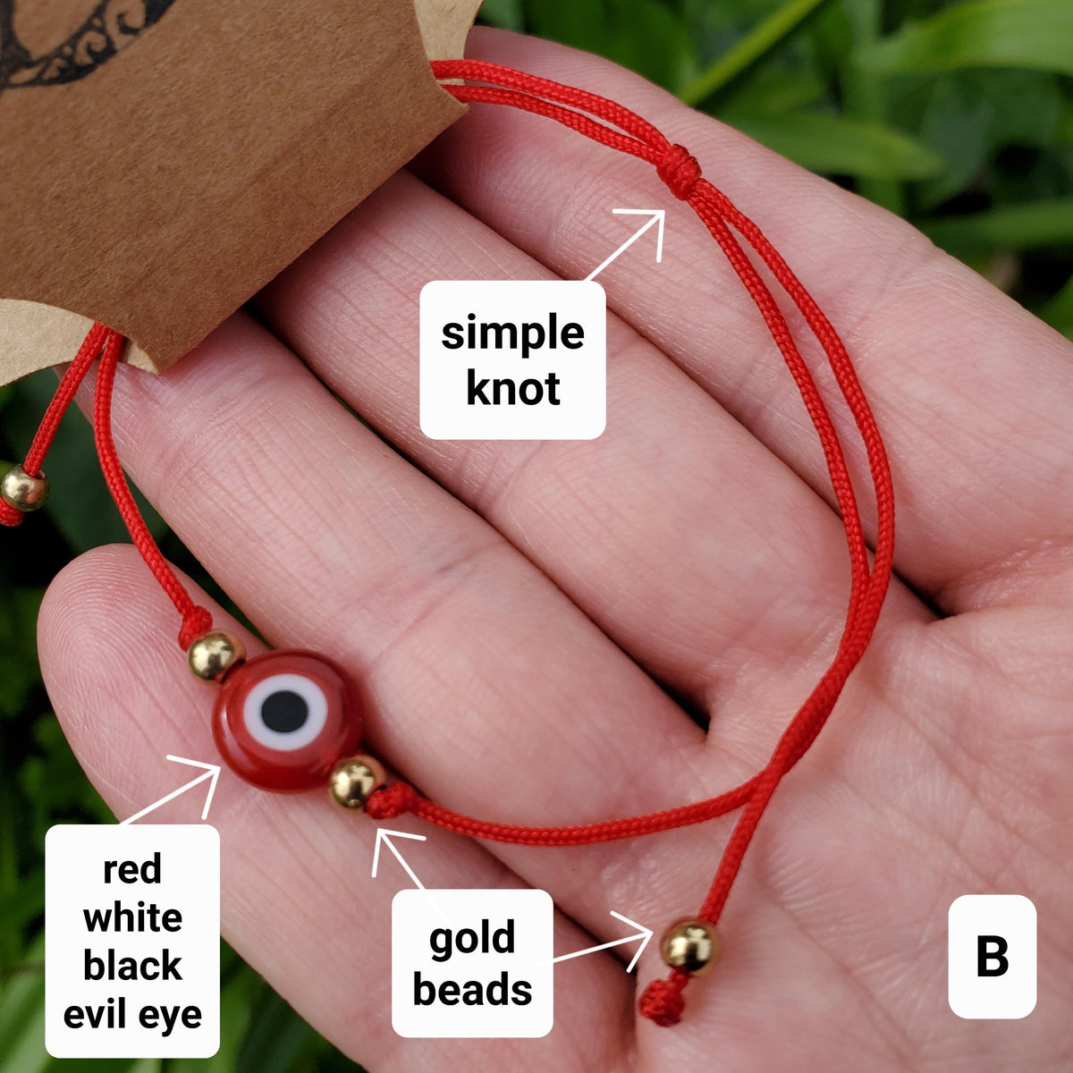 Evil Eye Bracelet - Red or Black String - Protection, Faith, Good Luck, Strength - Red Eye, Black Eye or Blue Eye Handmade Jewelry