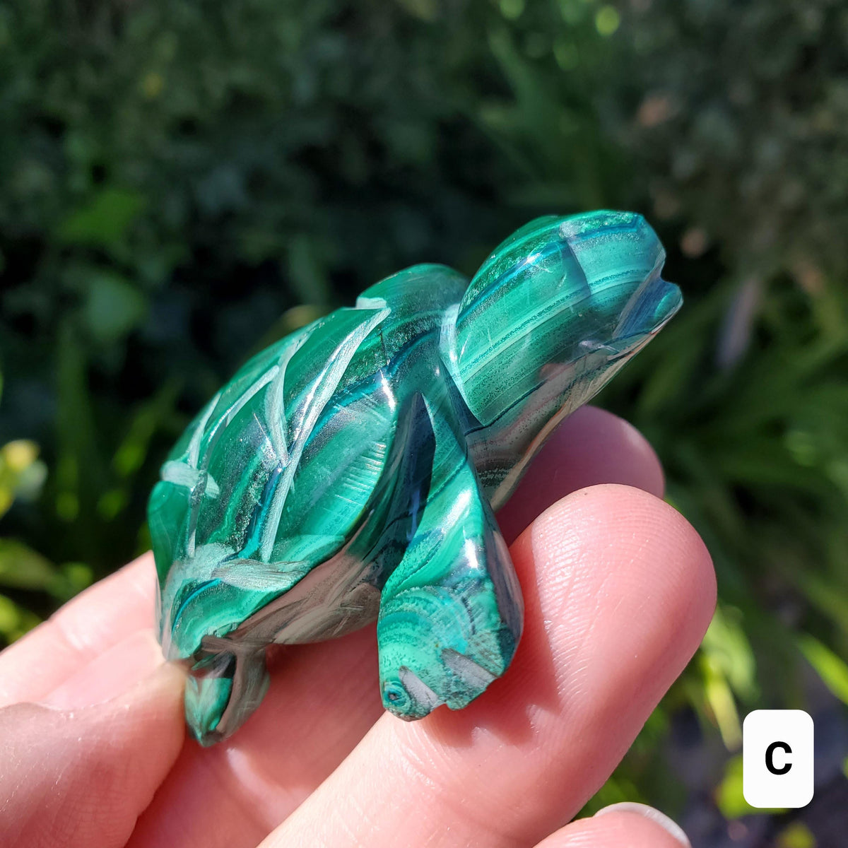 Malachite Turtle - Protection, Blocks EMF, Absorbs Negativity, Encourages Positive Change - Crystal Turtle Carving Healing Gemstone