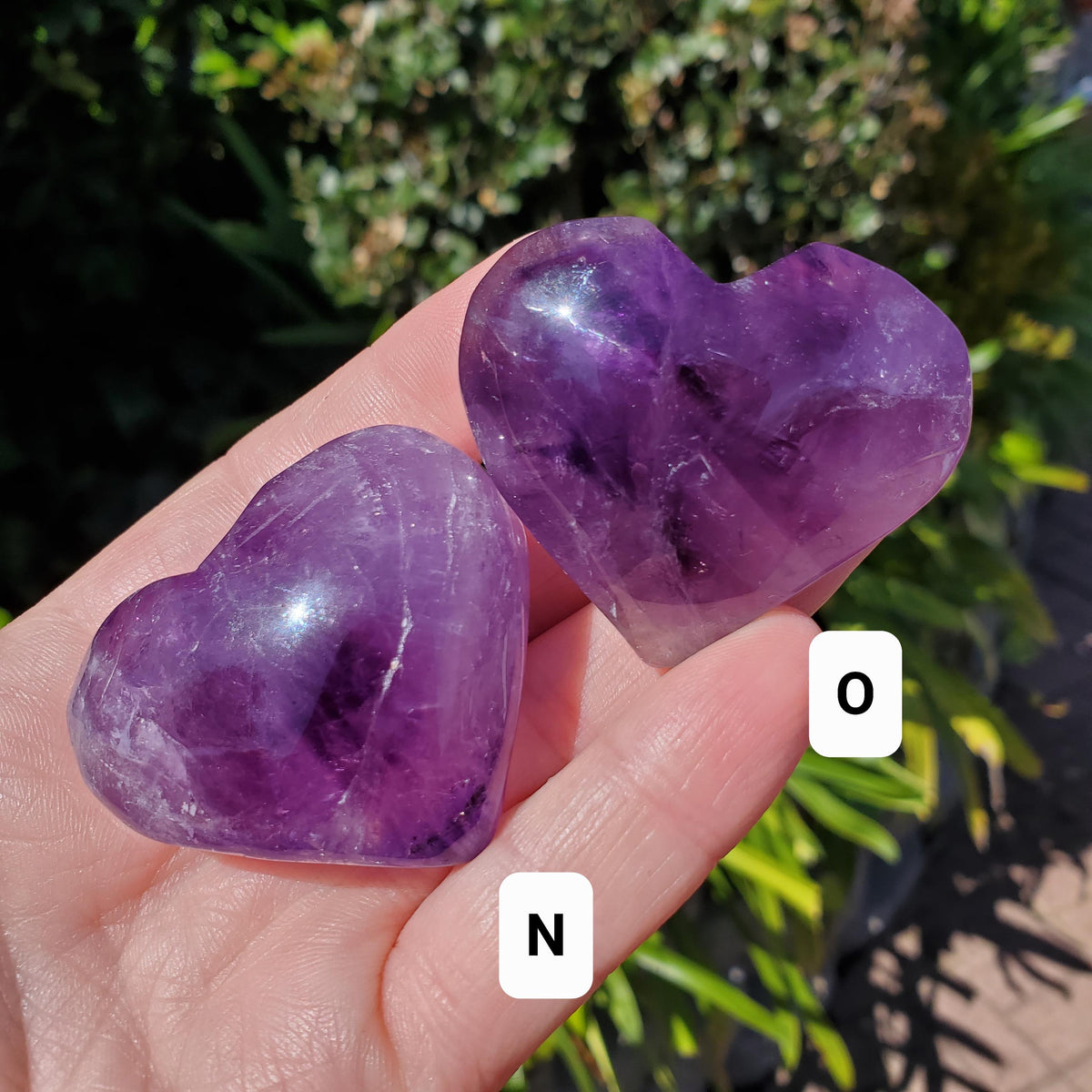 Small Amethyst Heart - Calming, Energetic Protection, Positivity, Connection - Purple Amethyst Puffy Crystal Heart Healing Gem