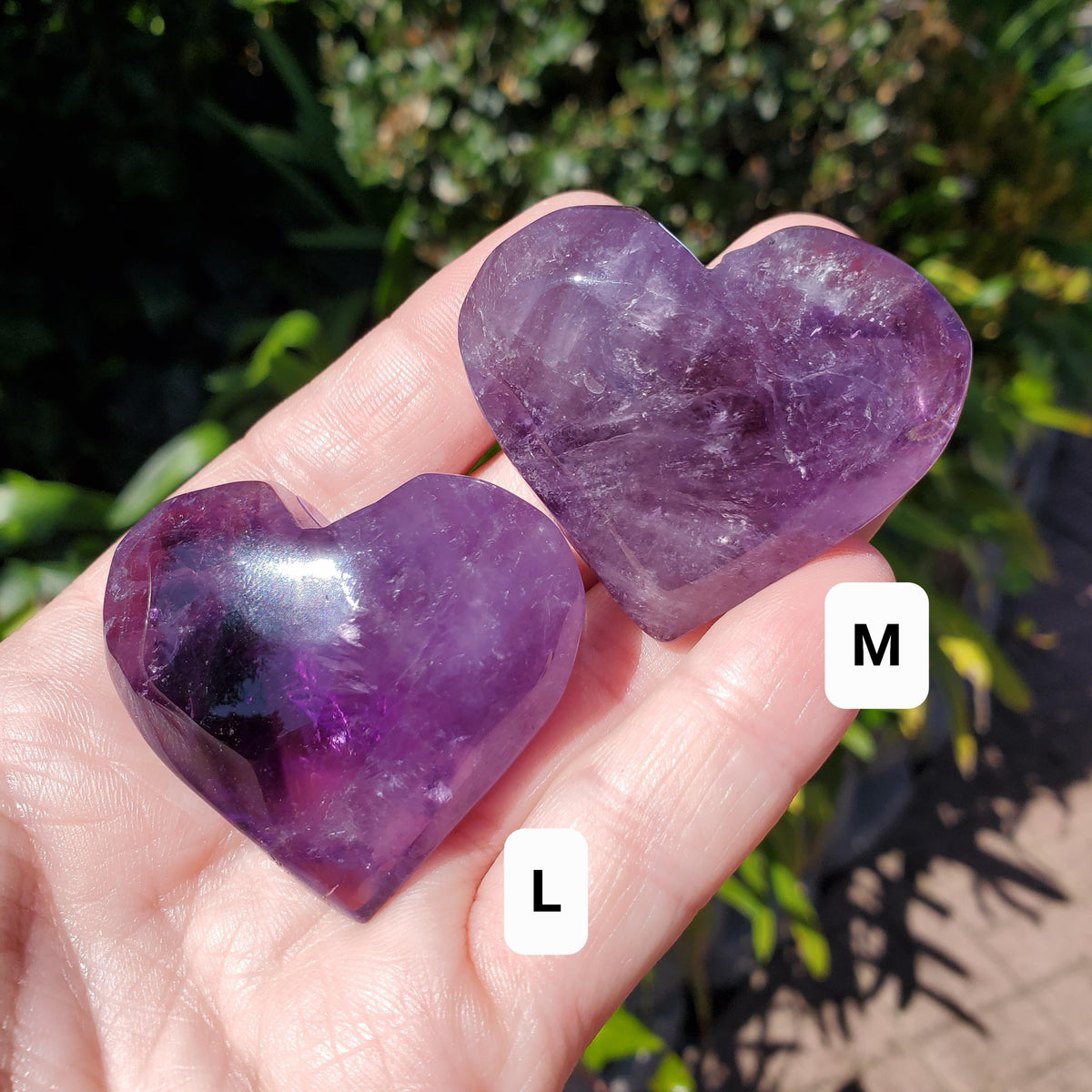 Small Amethyst Heart - Calming, Energetic Protection, Positivity, Connection - Purple Amethyst Puffy Crystal Heart Healing Gem