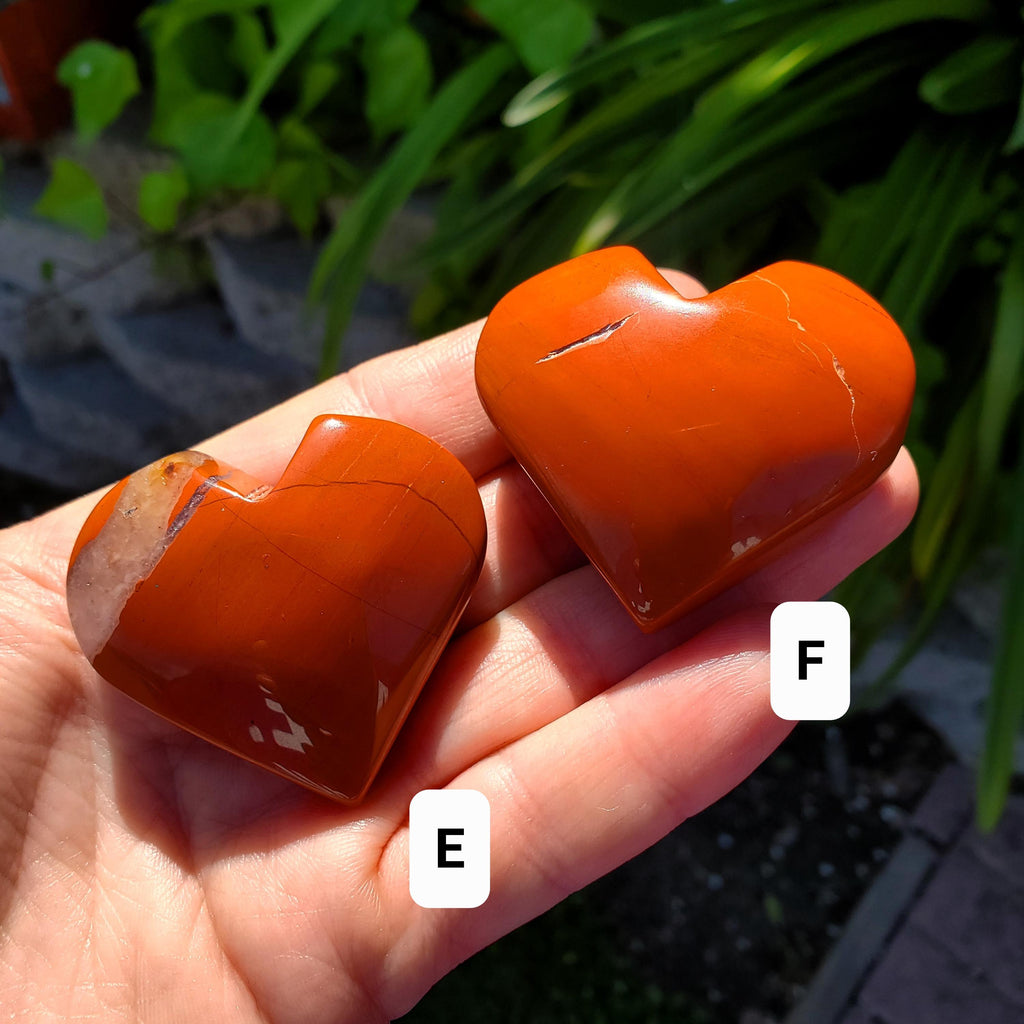Small Red Jasper Heart - Cellular Healing, Creativity, Reflection, Patience - Crystal Heart Carving Healing Grounding Gemstone
