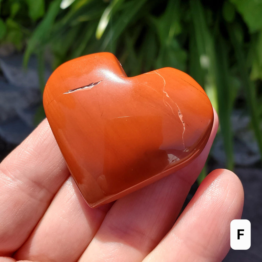 Small Red Jasper Heart - Cellular Healing, Creativity, Reflection, Patience - Crystal Heart Carving Healing Grounding Gemstone