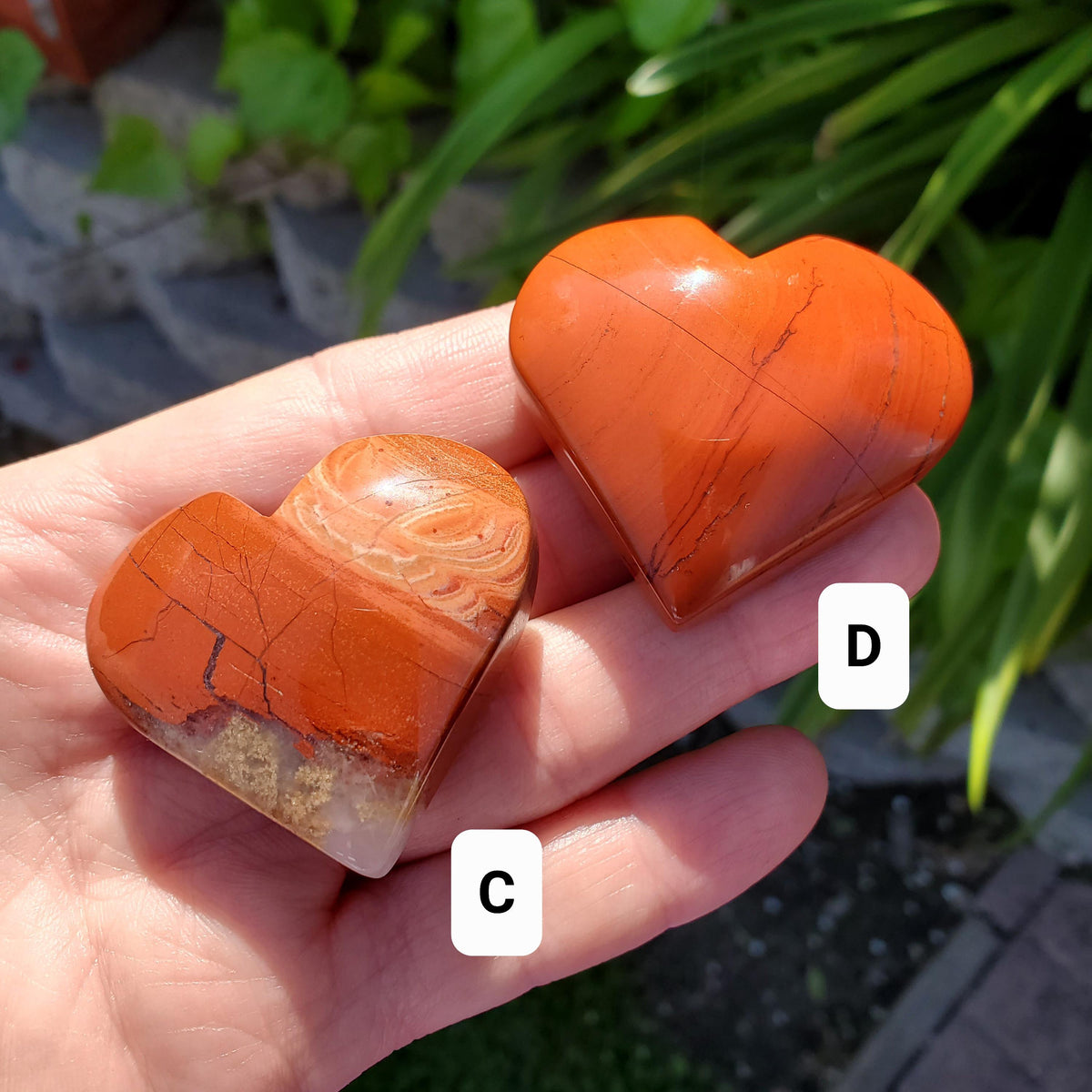Small Red Jasper Heart - Cellular Healing, Creativity, Reflection, Patience - Crystal Heart Carving Healing Grounding Gemstone