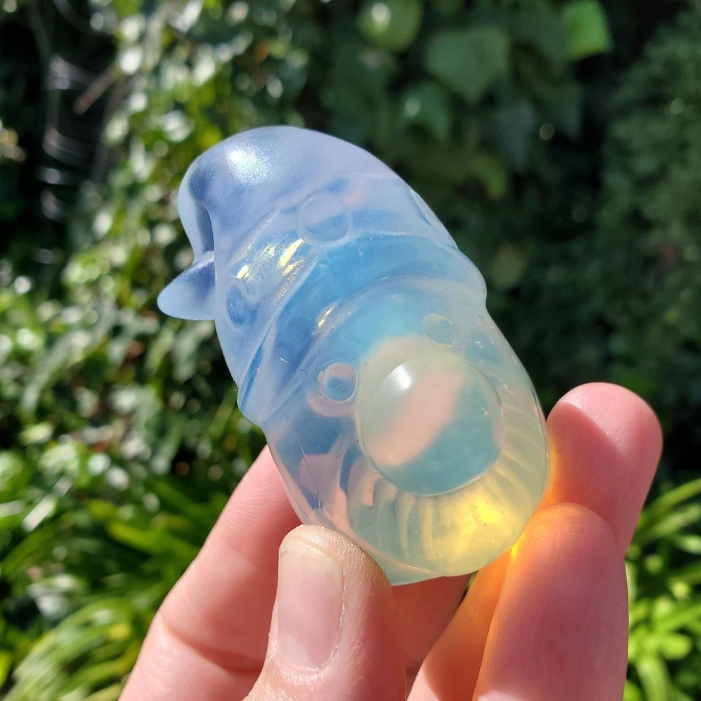 Cute Opalite Gnome - Confidence, Boost Inner Power, Stabilizing - Crystal Gnome Carving Healing Gemstones