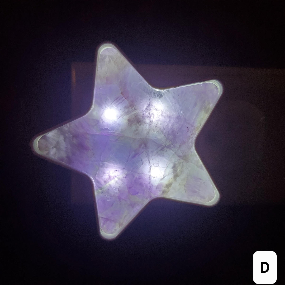 Dream Amethyst Star Plug-In Light - Calming, Energetic Protection, Positivity, Divine Love - Purple Crystal Star Room Decor Accent