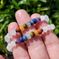 Chakra Bracelet - Grounding, Manifestation, Self Reflection, Prosperity, Wisdom, Strength, Awareness - Rainbow Handmade Crystal Jewelry