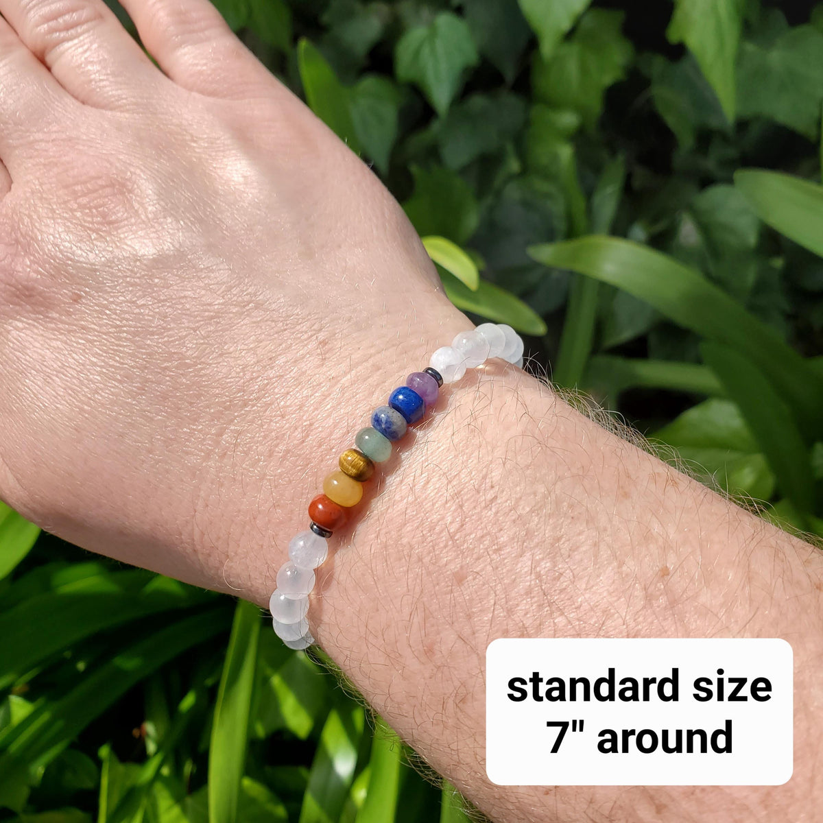 Chakra Bracelet - Grounding, Manifestation, Self Reflection, Prosperity, Wisdom, Strength, Awareness - Rainbow Handmade Crystal Jewelry
