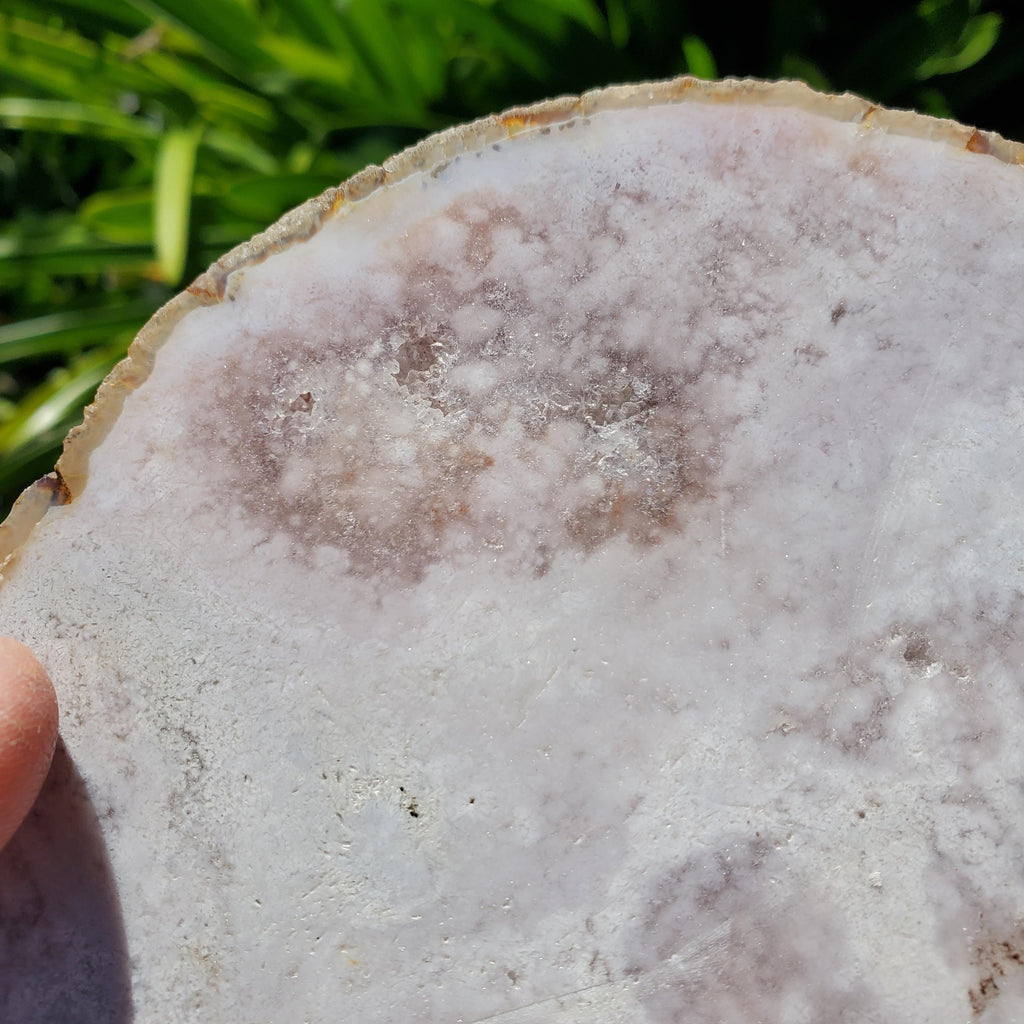 Pink Amethyst Flower Agate Slab - Gentle, Nourishing, Growth, Positivity, Grounding - Pink Crystal Display Healing Crystals Gemstone Plate