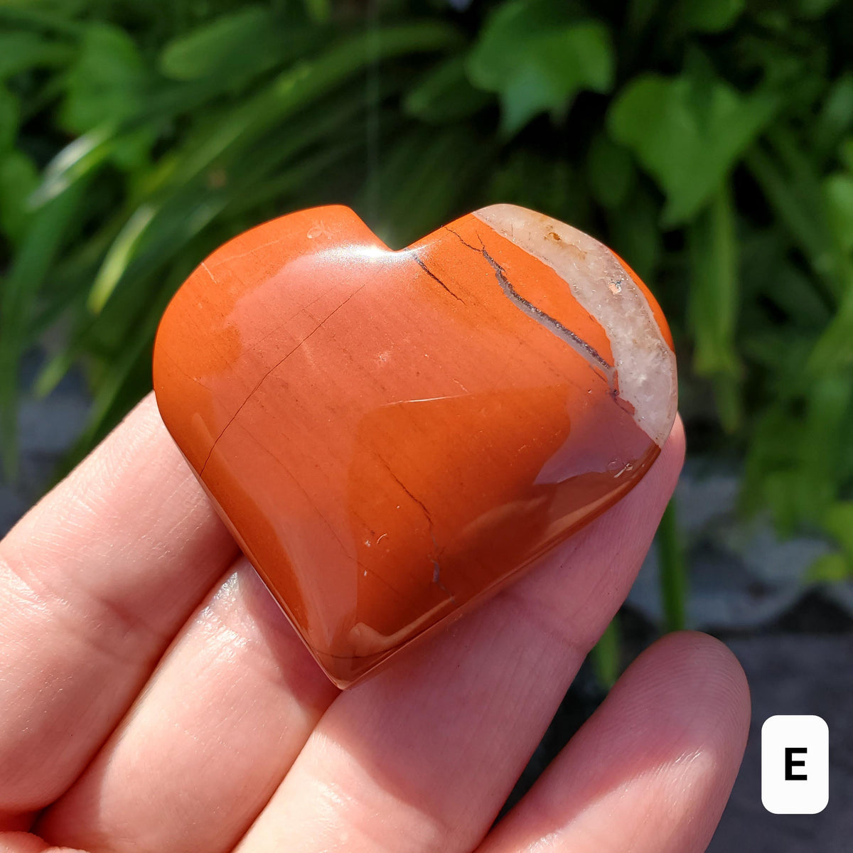 Small Red Jasper Heart - Cellular Healing, Creativity, Reflection, Patience - Crystal Heart Carving Healing Grounding Gemstone