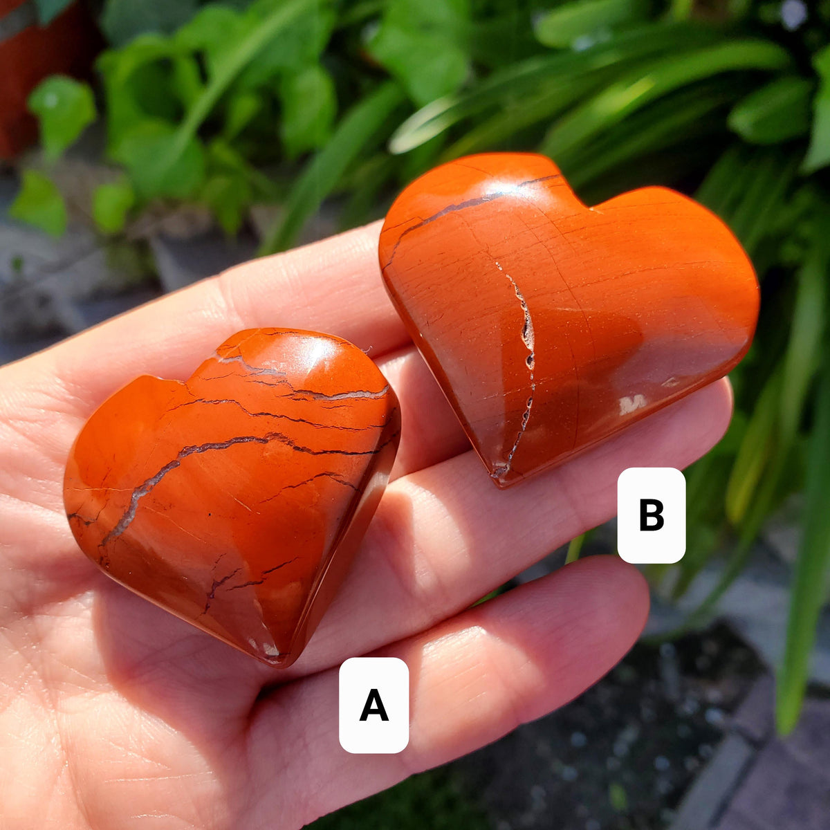 Small Red Jasper Heart - Cellular Healing, Creativity, Reflection, Patience - Crystal Heart Carving Healing Grounding Gemstone