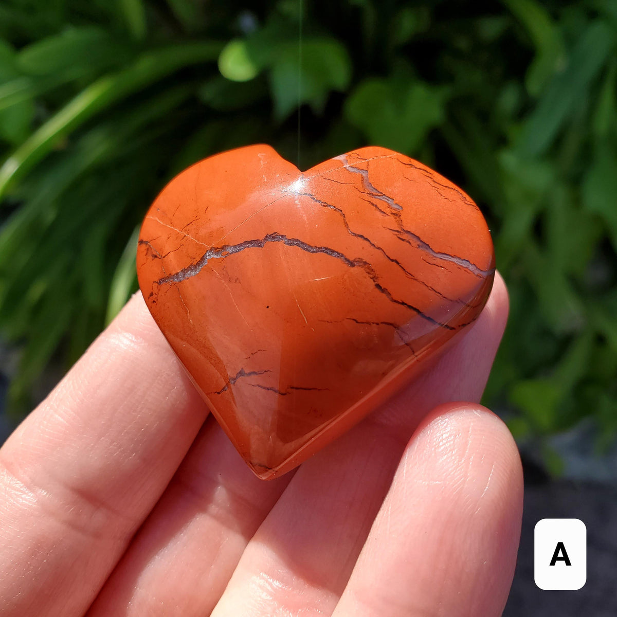 Small Red Jasper Heart - Cellular Healing, Creativity, Reflection, Patience - Crystal Heart Carving Healing Grounding Gemstone