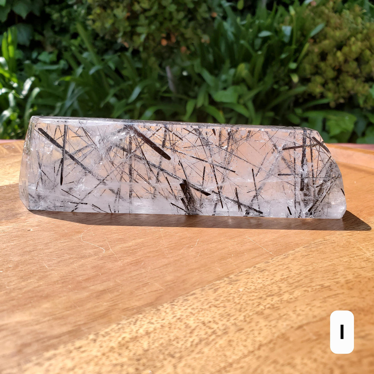 Tourmaline in Quartz Freeform - Magnification, Clarity, EMF Protection - Tourmalinated Quartz Crystal Free Form Cut Gemstones