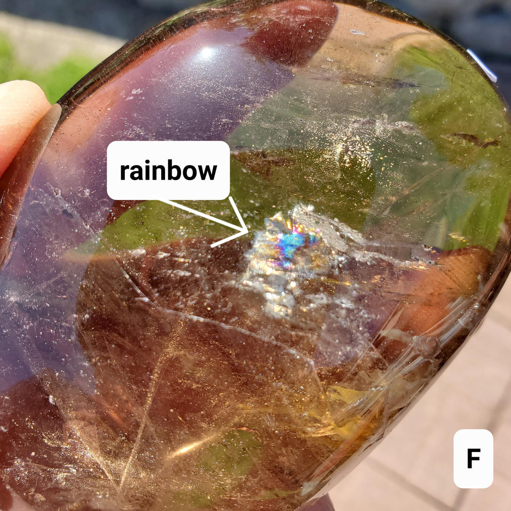 Irregular Chunky Smoky Quartz Palm Stone - Grounding, Purifies Your Energy Field - Crystal Hand Stone Healing Gemstone Dark Color