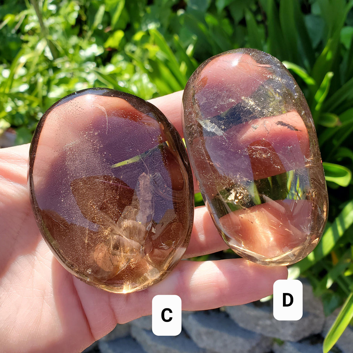 Irregular Chunky Smoky Quartz Palm Stone - Grounding, Purifies Your Energy Field - Crystal Hand Stone Healing Gemstone Dark Color