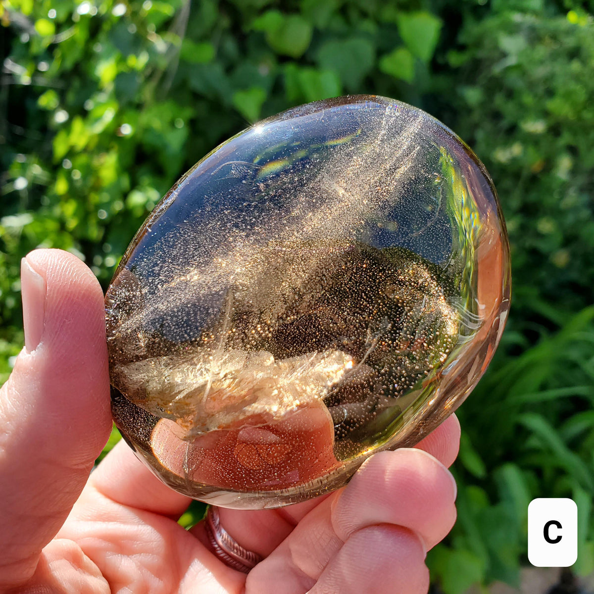 Irregular Chunky Smoky Quartz Palm Stone - Grounding, Purifies Your Energy Field - Crystal Hand Stone Healing Gemstone Dark Color