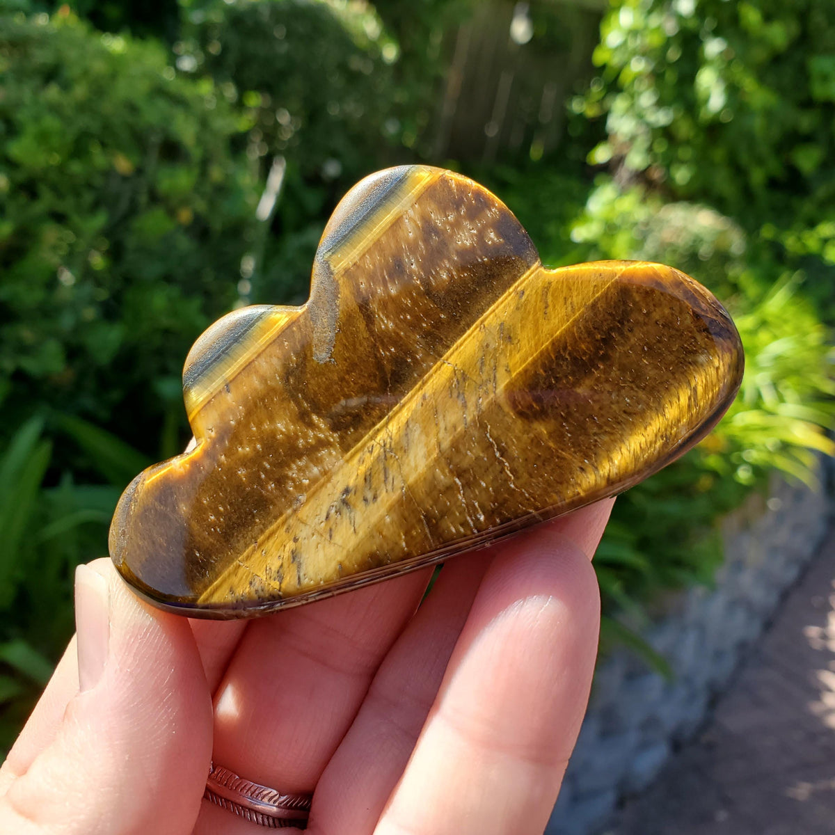 Tiger Eye Cloud - Courage, Motivation, Confidence, Grounding, Energetic Protection, Energy - Tigers Eye Crystal Healing Cloud Gemstone