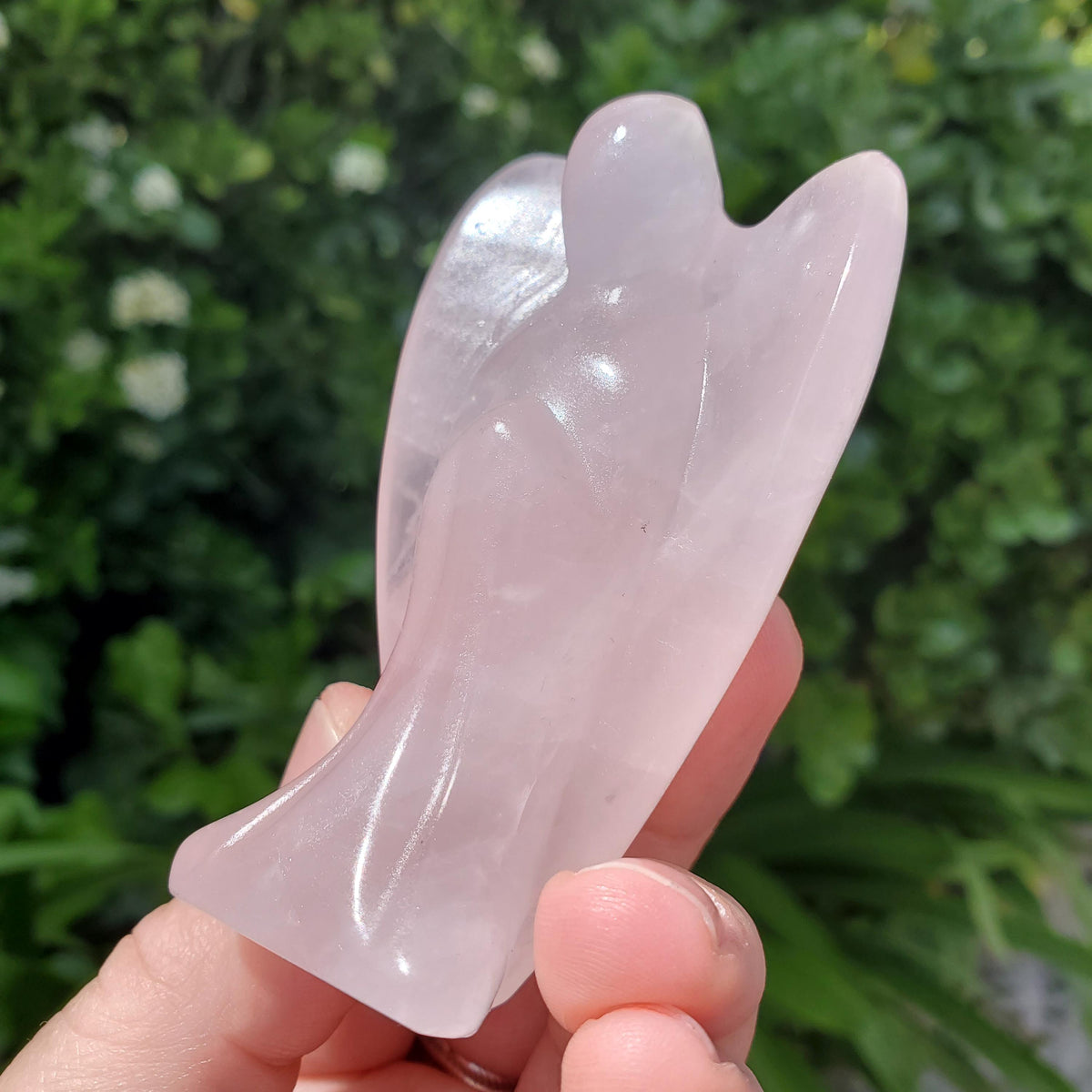 3" Standing Rose Quartz Angel - Unconditional Love, Compassion, Forgiveness, Kindness - Pink Crystal Angel Healing Crystal Gemstone