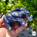 Chunky Lapis Lazuli Elephant - Speak Your Truth, Communication, Personal Power - Lapiz Lazuli Crystal Elephant Statement Stone Display